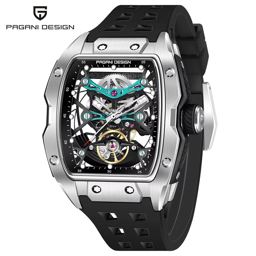 New 42MM Skeleton Dial Men'S Mechanical Watch Luxury Brand Sapphire Glass Automatic Watch 50M Waterproof Watch Men