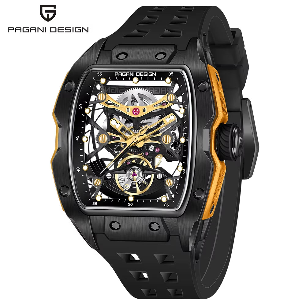 New 42MM Skeleton Dial Men'S Mechanical Watch Luxury Brand Sapphire Glass Automatic Watch 50M Waterproof Watch Men