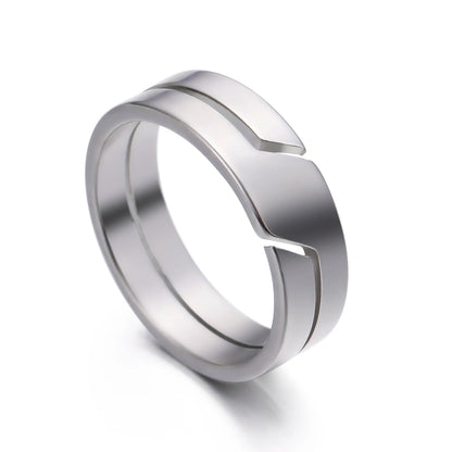 Stainless Steel Ring for Men Women Black Minimalist Casual Finger Rings 2025 Couple Jewelry Wedding Gift for Lover