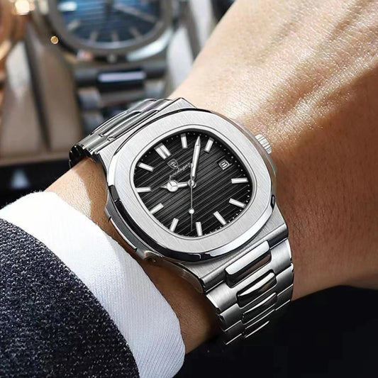 Top Luxury Brand Man Watch Sports Waterproof Luminous Date Men Wristwatch Square Dial Quartz Men'S Watches High Quality