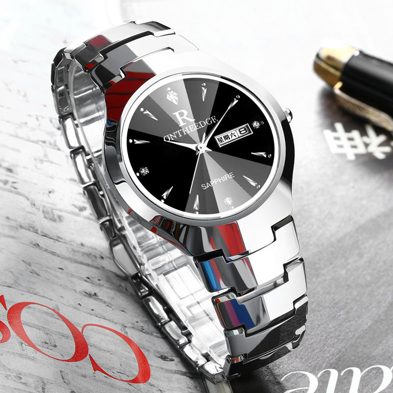 Tungsten Steel Watch Men'S Watch Quartz Watch