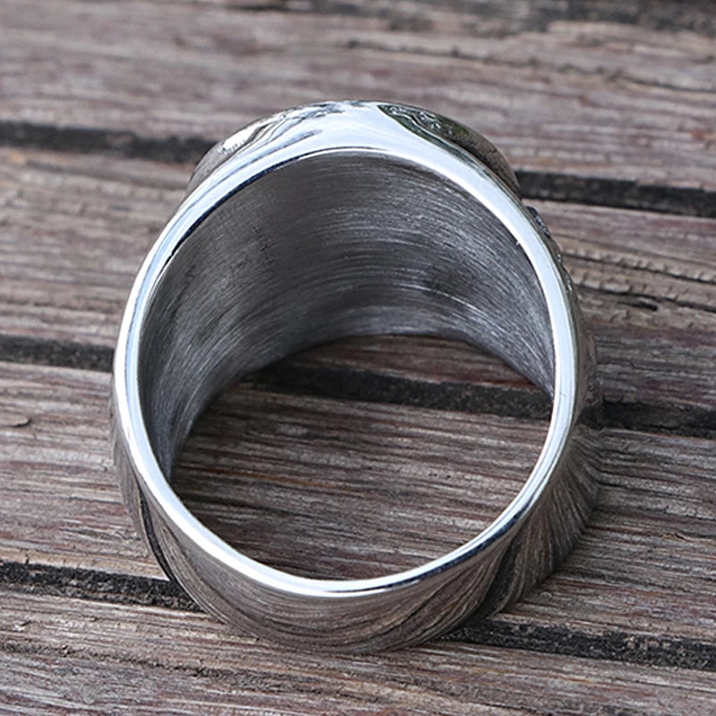 Nordic Sailboat Pirate Ring for Men 316L Stainless Steel Biker Viking Ring Men Women Compass Anchor Rings Fashion Jewelry Gift