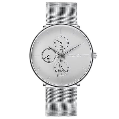 2025 Mens Luxury Watches for Men Business Casual Ultra Thin Clock Male Stainless Steel Mesh Belt Quartz Watch Relogio Masculino