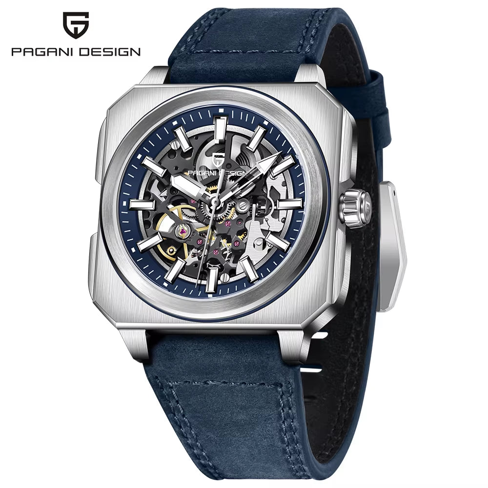 2024 New  Skeleton Men Mechanical Watch Luxury Sapphire Glass Automatic Watch 50M Luminous Waterproof Watch for Men