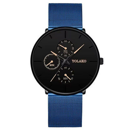 2025 Mens Luxury Watches for Men Business Casual Ultra Thin Clock Male Stainless Steel Mesh Belt Quartz Watch Relogio Masculino