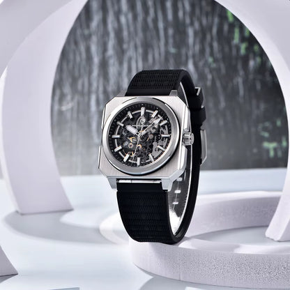 2024 New  Skeleton Men Mechanical Watch Luxury Sapphire Glass Automatic Watch 50M Luminous Waterproof Watch for Men
