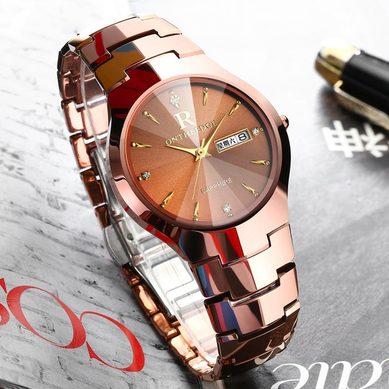 Tungsten Steel Watch Men'S Watch Quartz Watch