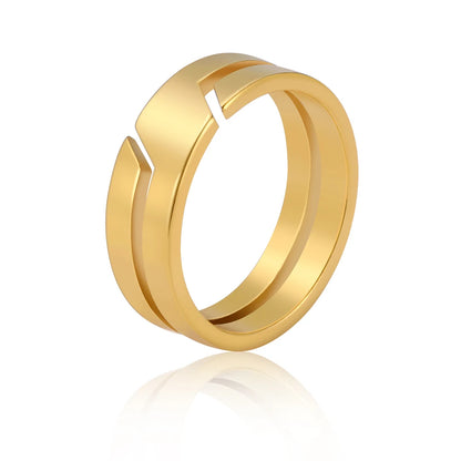 Stainless Steel Ring for Men Women Black Minimalist Casual Finger Rings 2025 Couple Jewelry Wedding Gift for Lover