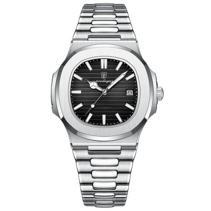 Top Luxury Brand Man Watch Sports Waterproof Luminous Date Men Wristwatch Square Dial Quartz Men'S Watches High Quality