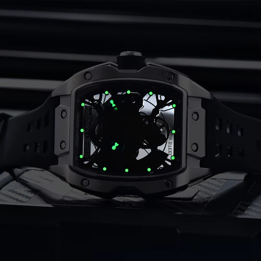 New 42MM Skeleton Dial Men'S Mechanical Watch Luxury Brand Sapphire Glass Automatic Watch 50M Waterproof Watch Men