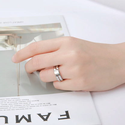 Stainless Steel Ring for Men Women Black Minimalist Casual Finger Rings 2025 Couple Jewelry Wedding Gift for Lover