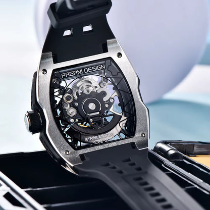 New 42MM Skeleton Dial Men'S Mechanical Watch Luxury Brand Sapphire Glass Automatic Watch 50M Waterproof Watch Men