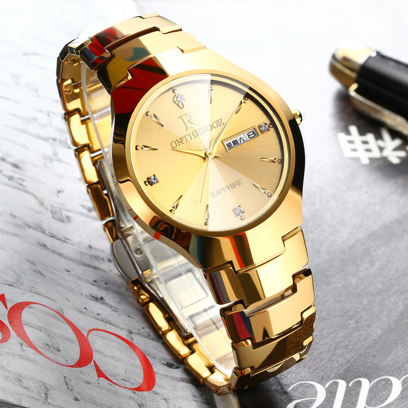 Tungsten Steel Watch Men'S Watch Quartz Watch