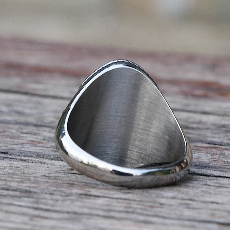 Vintage Nautical Lighthouse Viking Ring Men 316L Stainless Steel Nautical Amulet Signet Ring Nordic Peace Amulet Jewelry Gift