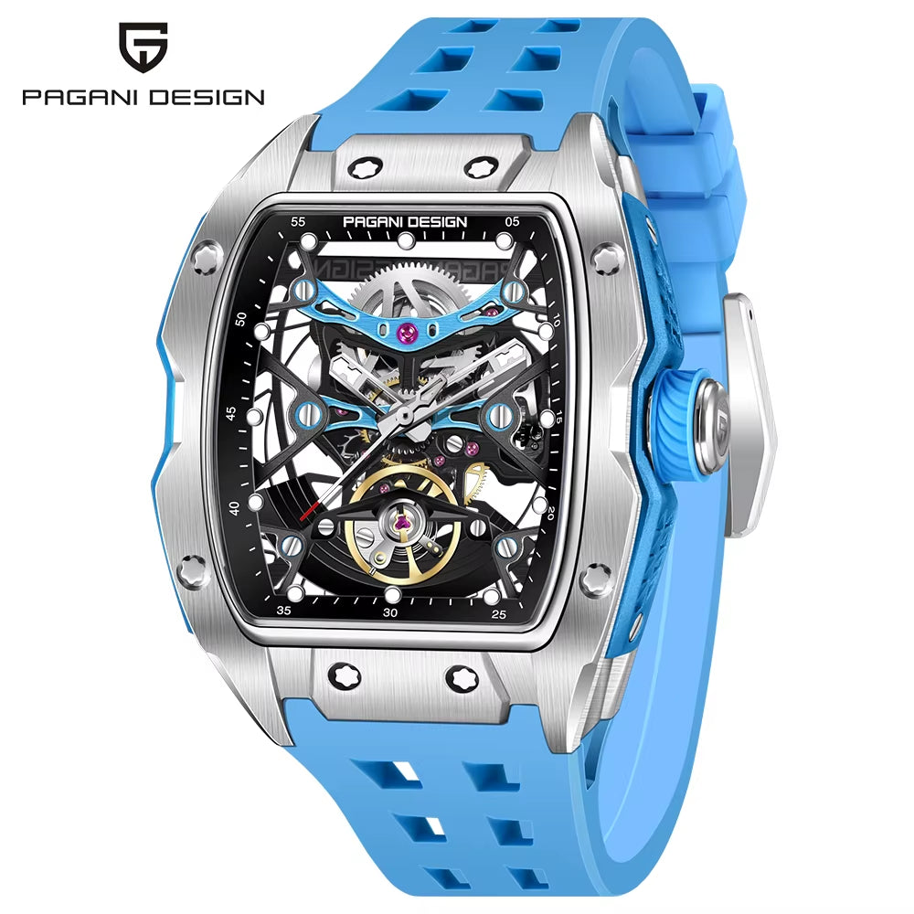 New 42MM Skeleton Dial Men'S Mechanical Watch Luxury Brand Sapphire Glass Automatic Watch 50M Waterproof Watch Men