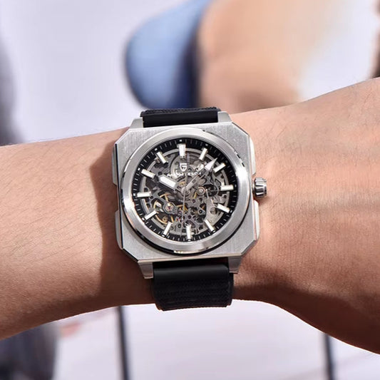 2024 New  Skeleton Men Mechanical Watch Luxury Sapphire Glass Automatic Watch 50M Luminous Waterproof Watch for Men