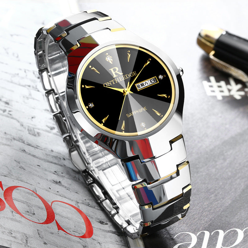 Tungsten Steel Watch Men'S Watch Quartz Watch