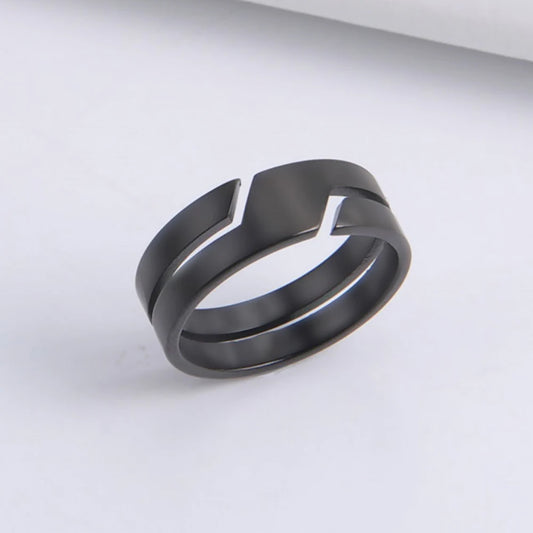 Stainless Steel Ring for Men Women Black Minimalist Casual Finger Rings 2025 Couple Jewelry Wedding Gift for Lover